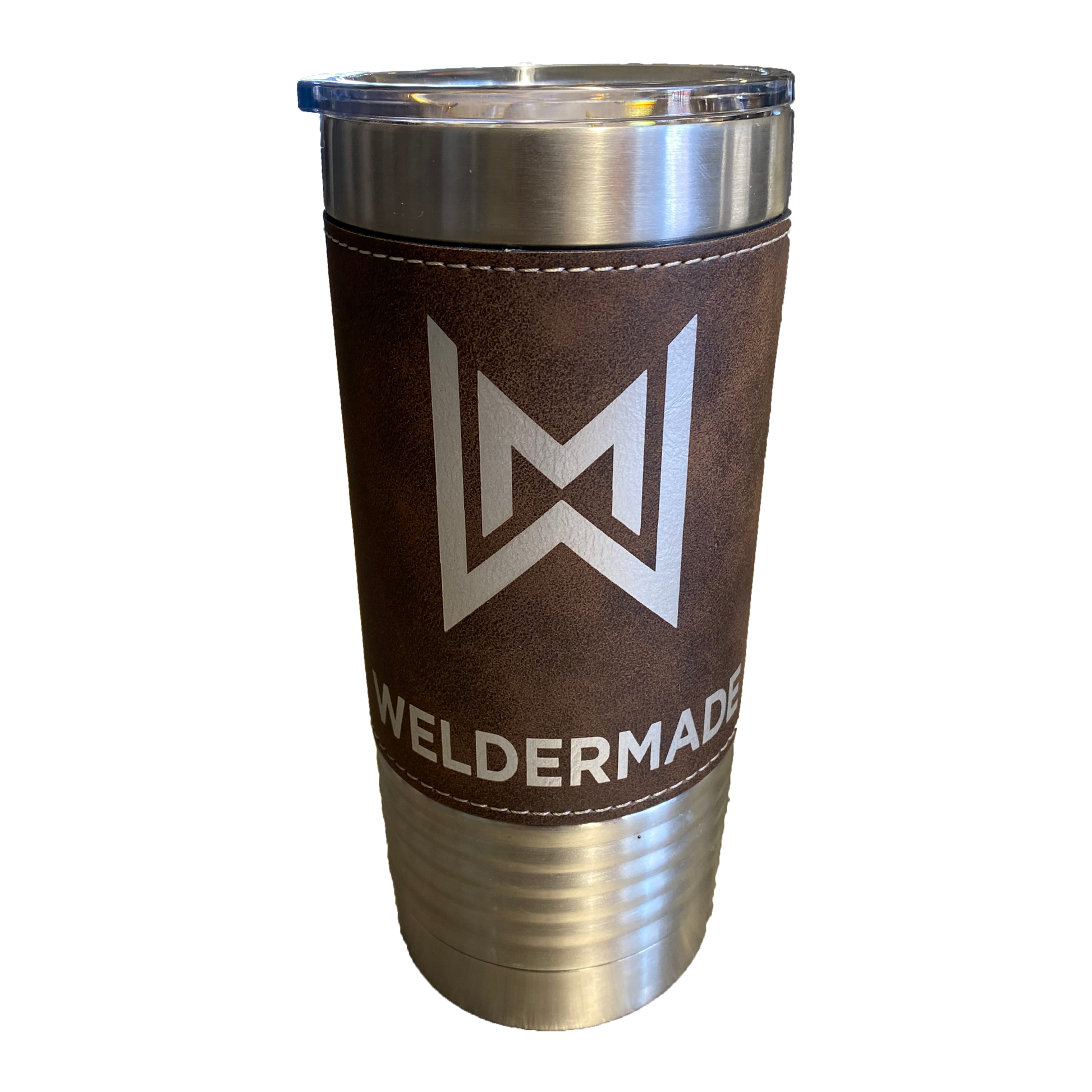Leather Stainless Steel Tumbler - Ideal for Hot or Cold Beverages